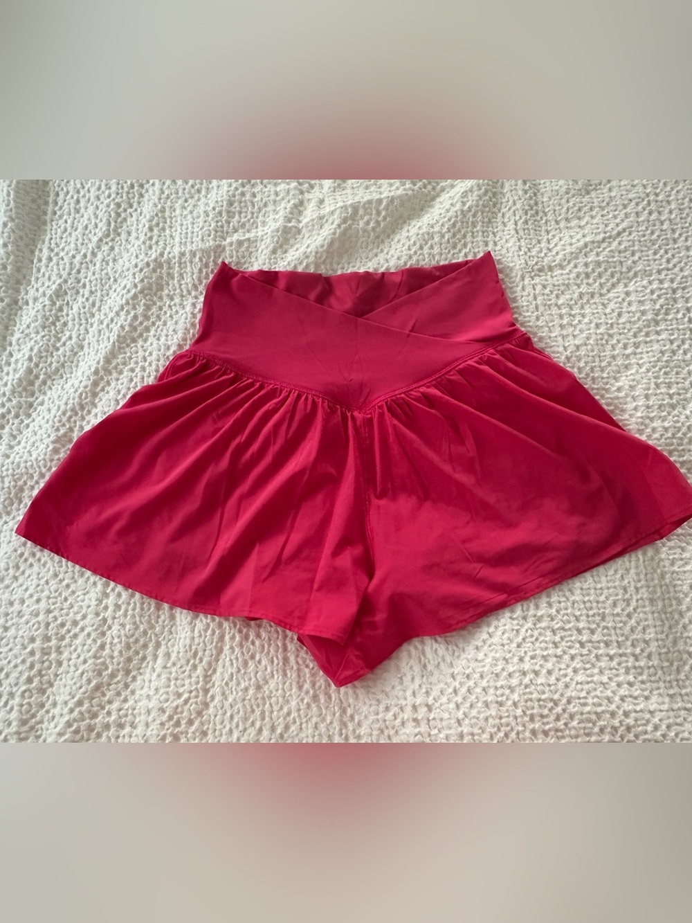 Offline by aerie - cross waist hot pink women’s shorts